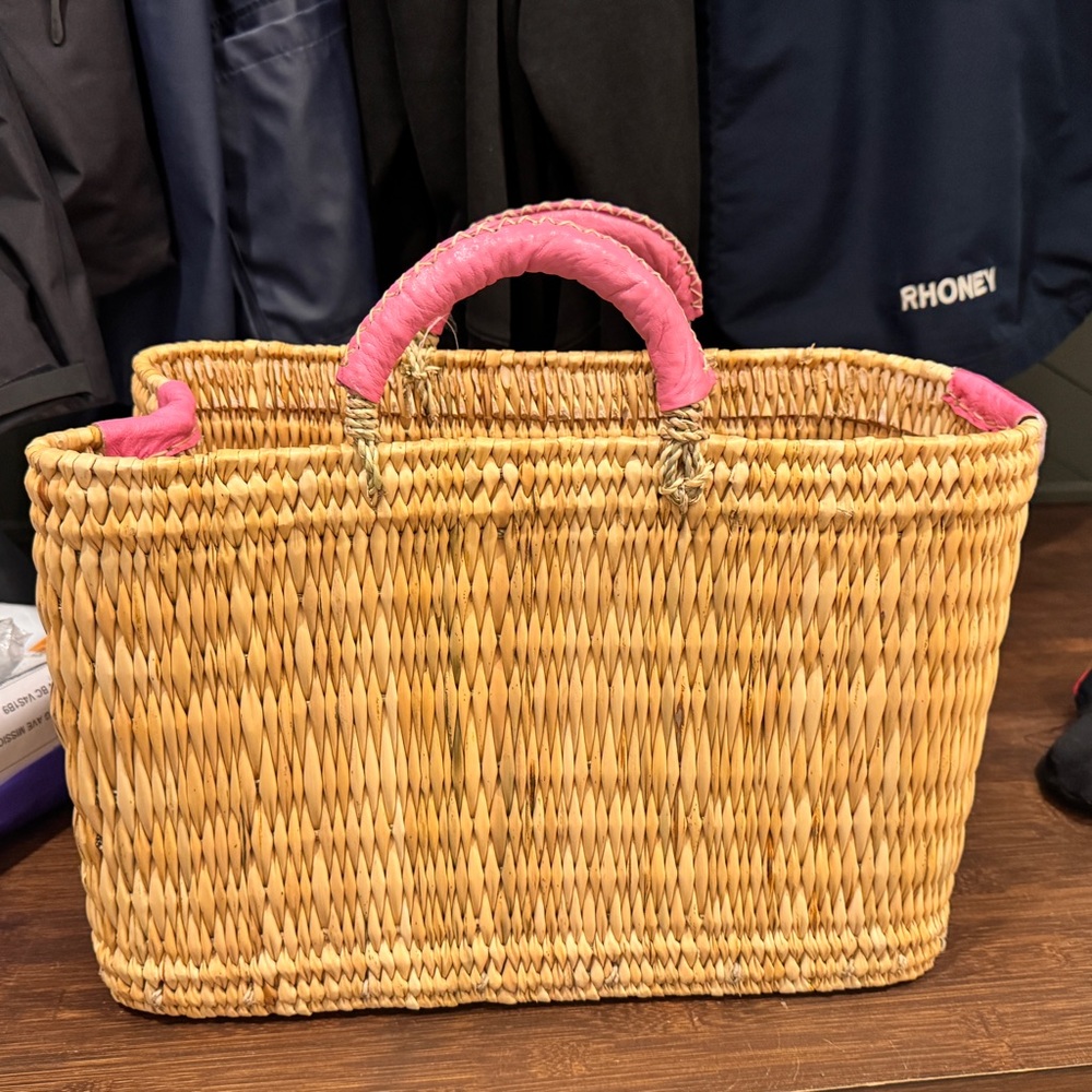 French Market Basket Handmade From Morocco